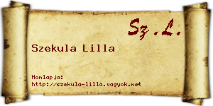 Szekula Lilla névjegykártya